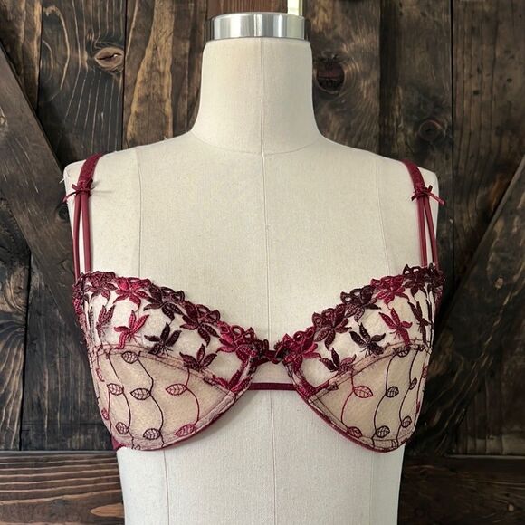 Suzanne Vega embroidered unlined bra - Picture 1 of 9